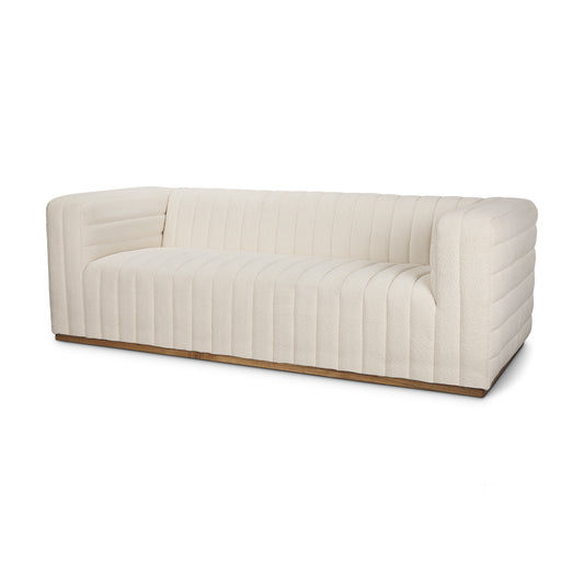 Ricciardo Cream Bouclé 3-Seater Sofa - Elegant and Cozy Living Room Seating