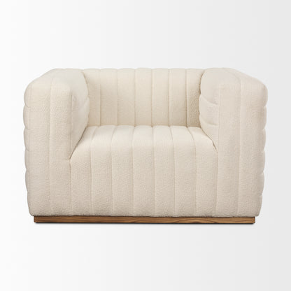 Ricciardo Cream Boucle Upholstered Arm Chair