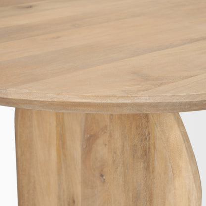 Isla Oval Dining Table with Light Brown Wood Top and Arched Legs for a Stylish and Elegant Dining Experience
