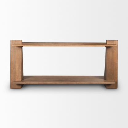 Eula Medium Brown Wood Console Table – Stylish & Functional Accent Piece
