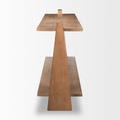 Eula Medium Brown Wood Console Table – Stylish & Functional Accent Piece