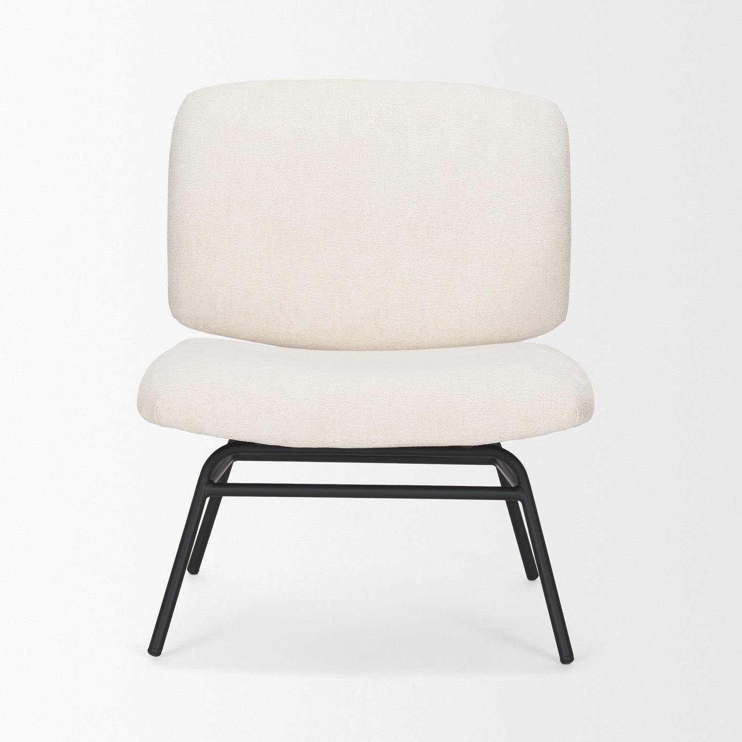 Nora Forest Green Fabric Matte Black Metal Legs Accent Chair