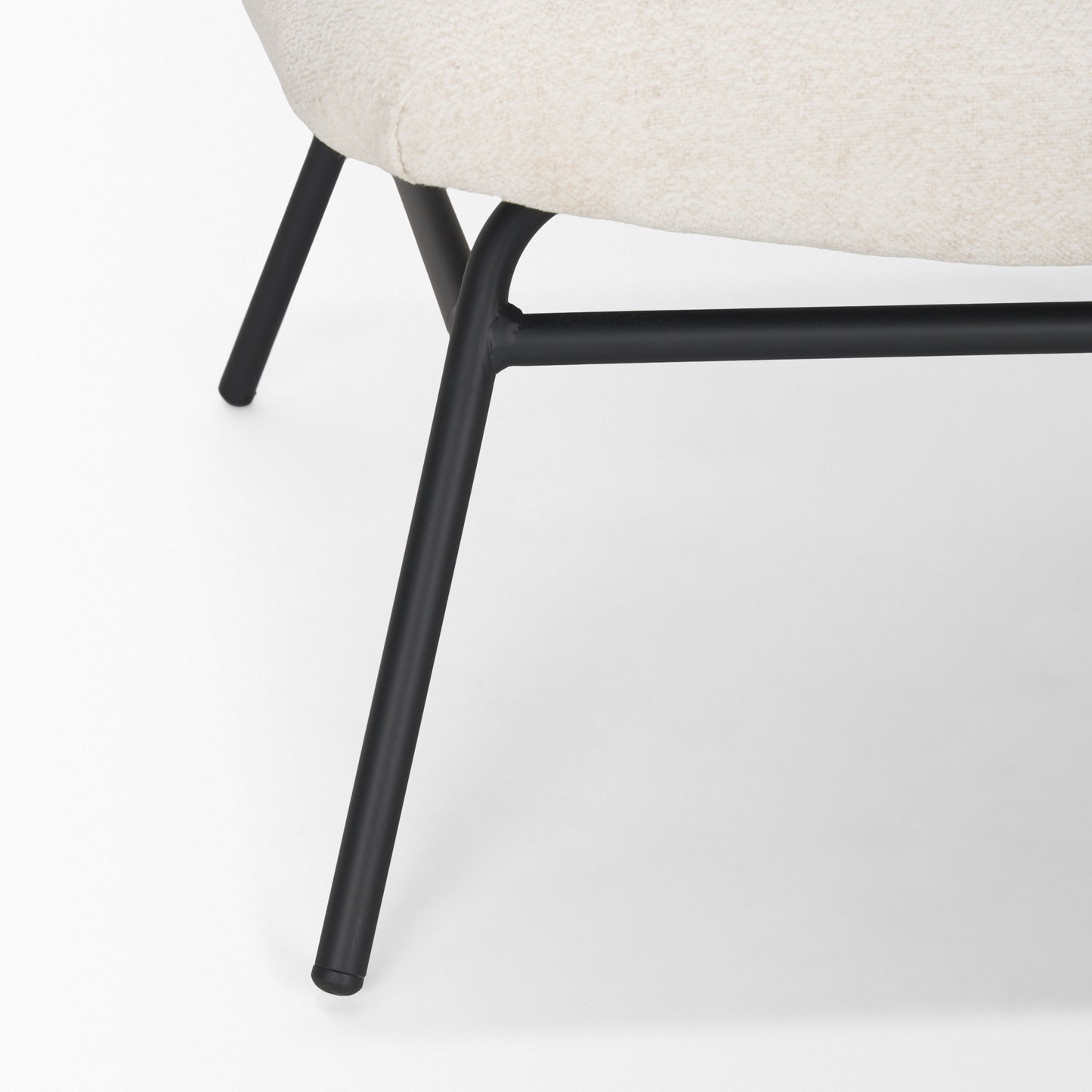 Nora Forest Green Fabric Matte Black Metal Legs Accent Chair