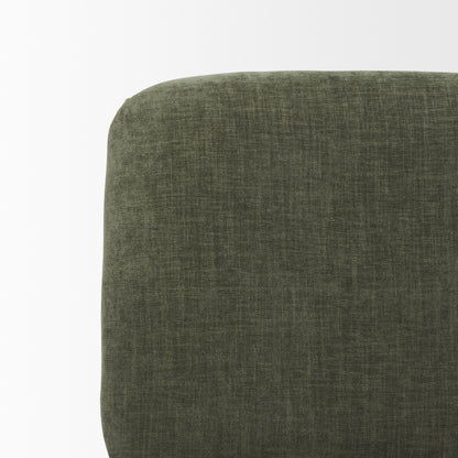 Nora Forest Green Fabric Matte Black Metal Legs Accent Chair