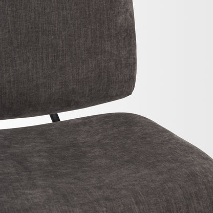 Nora Forest Green Fabric Matte Black Metal Legs Accent Chair