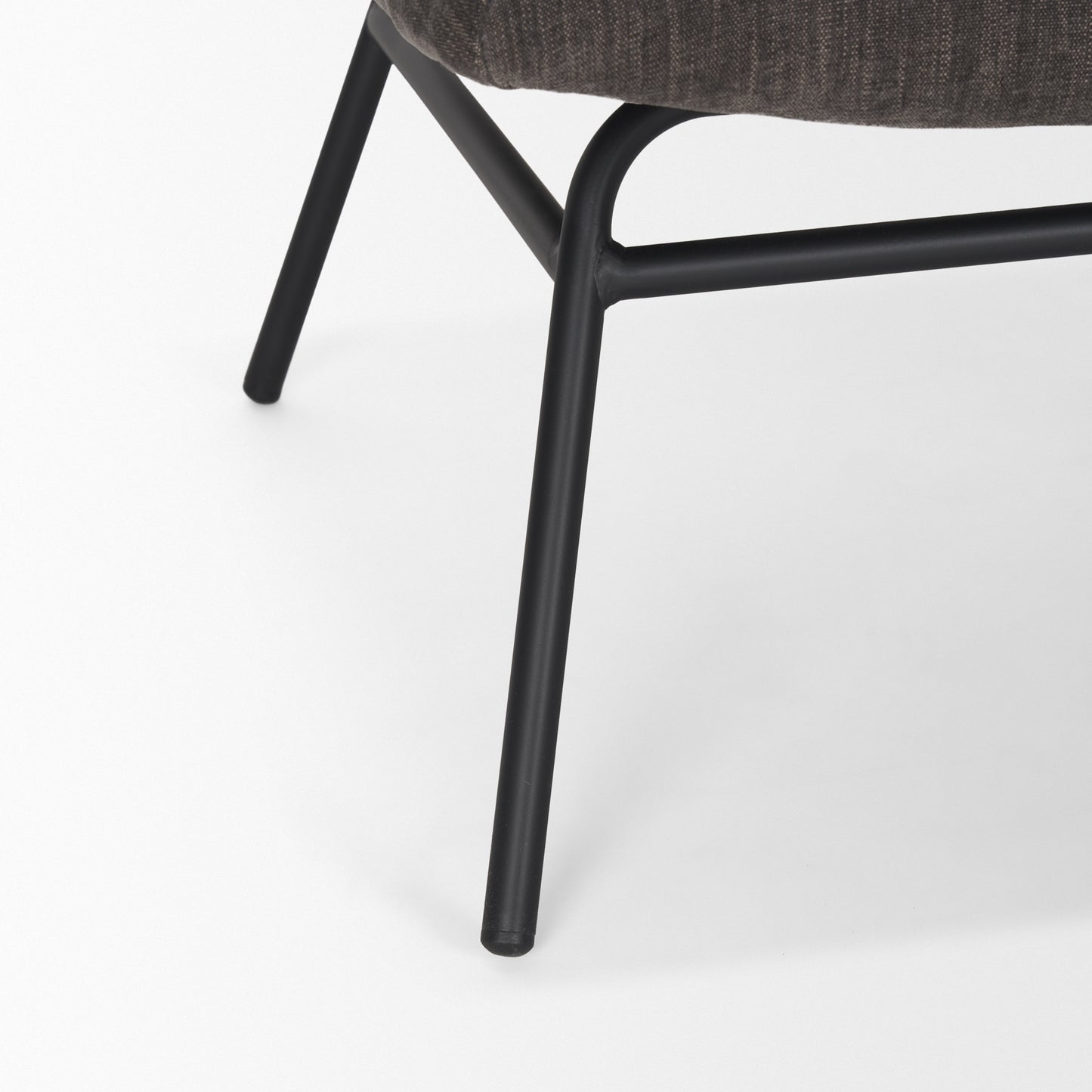 Nora Forest Green Fabric Matte Black Metal Legs Accent Chair