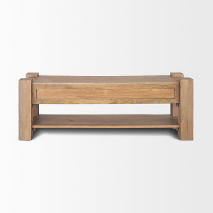 Beth Light Brown Wood Media Console