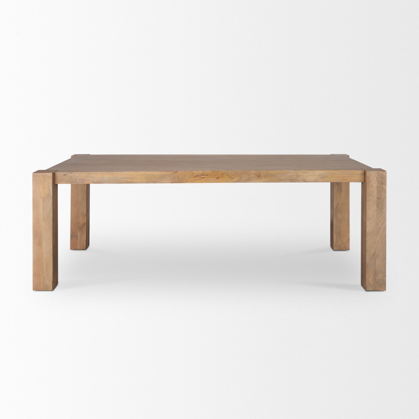 Beth Light Brown Wood Rectangular Dining Table for a Clean and Stylish Dining Experience