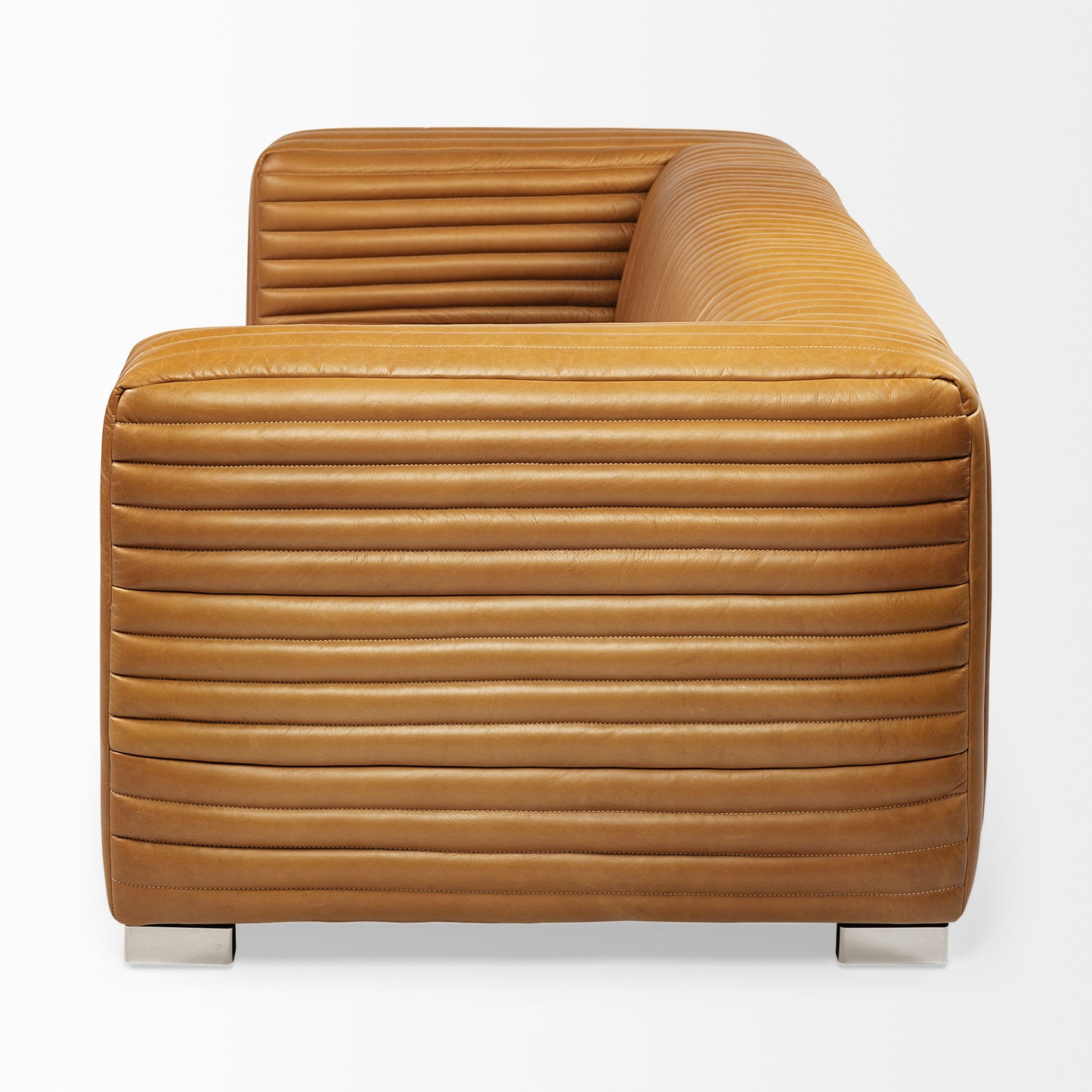 Ricciardo Cognac Leather Three Seater Sofa