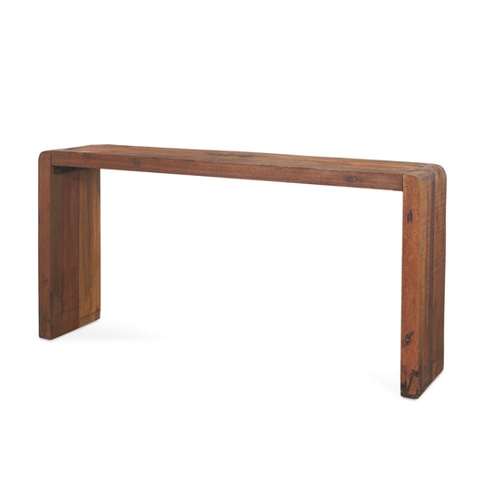 Rustic Reclaimed Wood Console Table – Estelle Brown Accent Furniture Piece