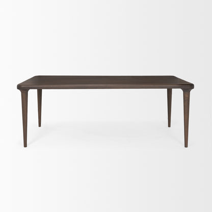 Suvan 84L Medium Dark Brown Rectangular Wood Dining Table