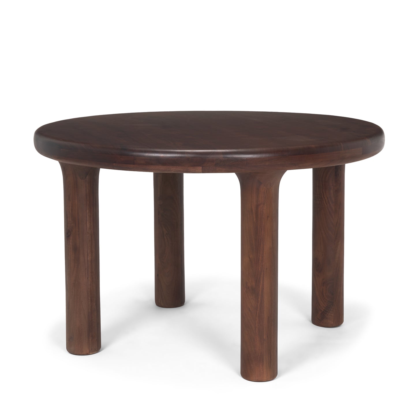 Soma 48" Red Brown Acacia Wood Round Dining Table