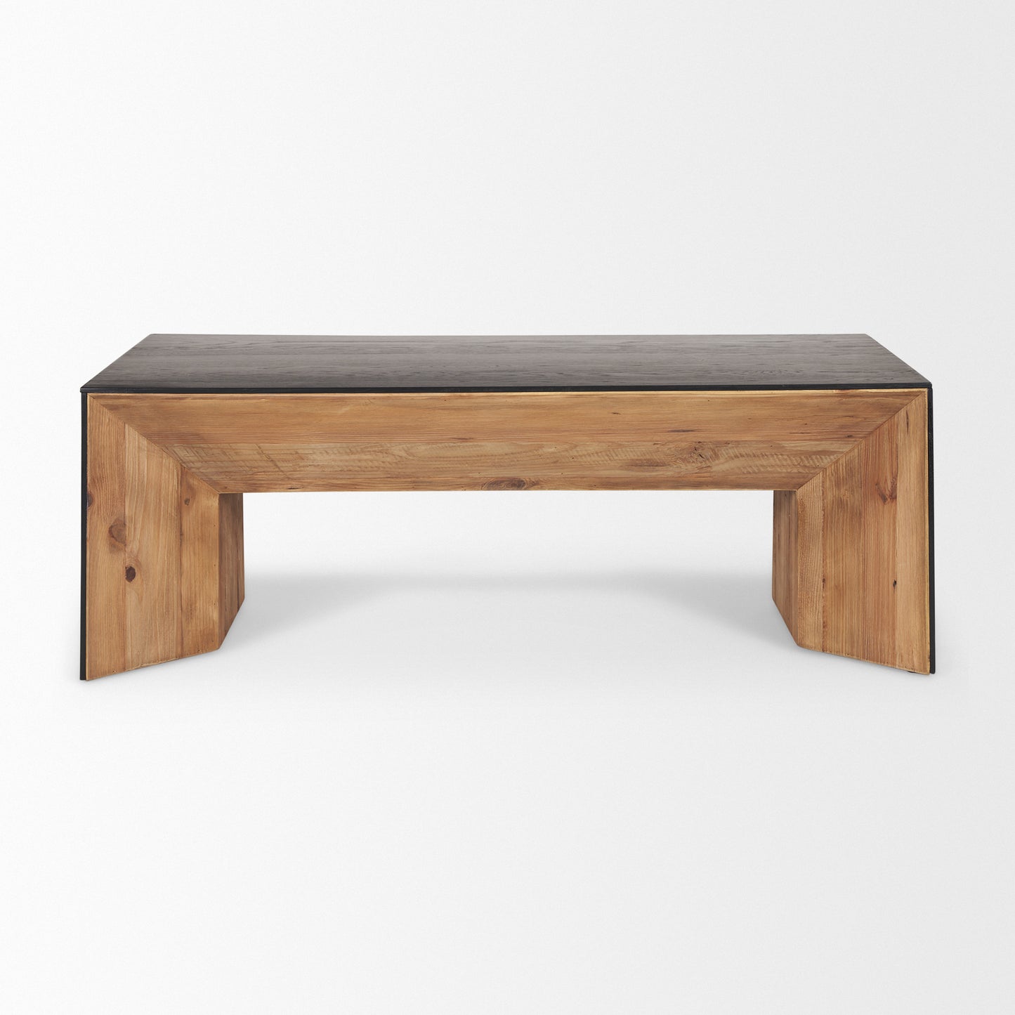 Tabor Natural Wood w/ Black Oak Waterfall Coffee Table