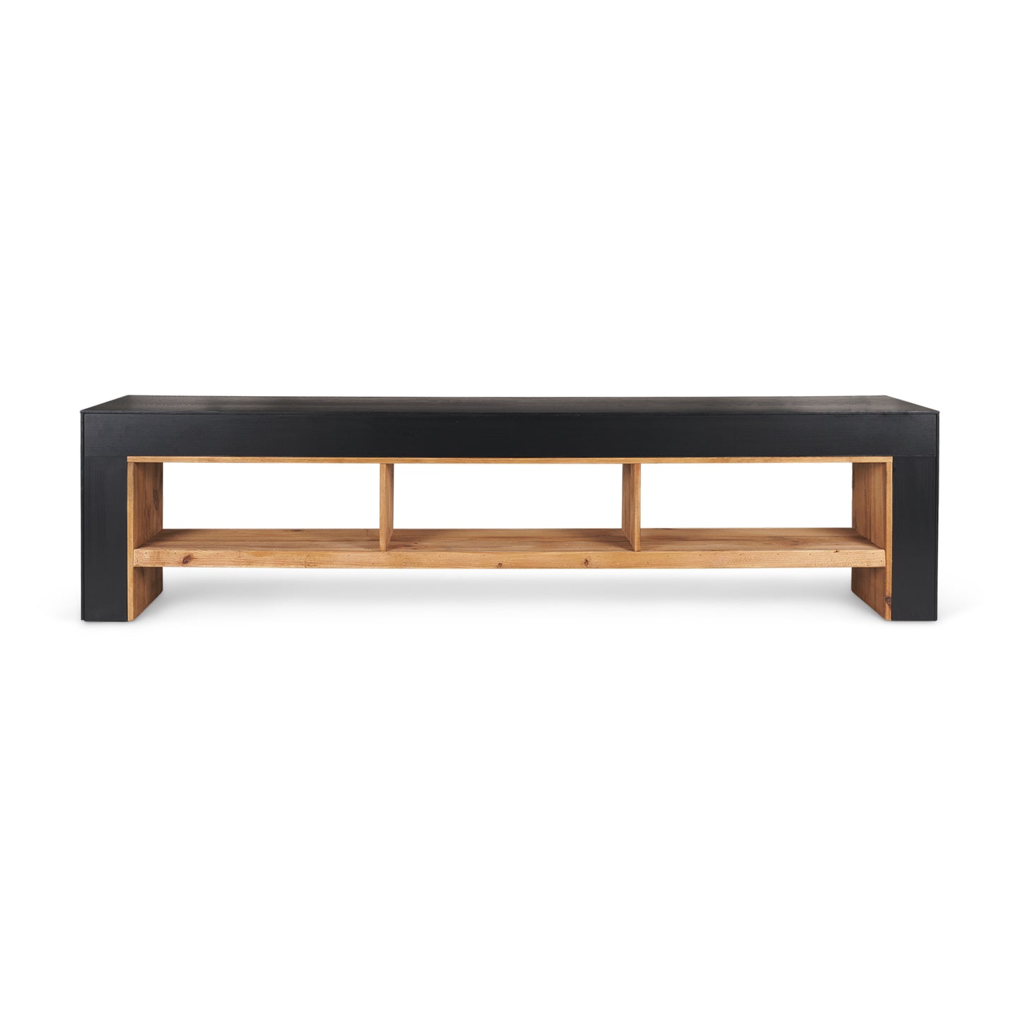 Tabor Natural Wood w/ Black Oak Waterwall Media Console