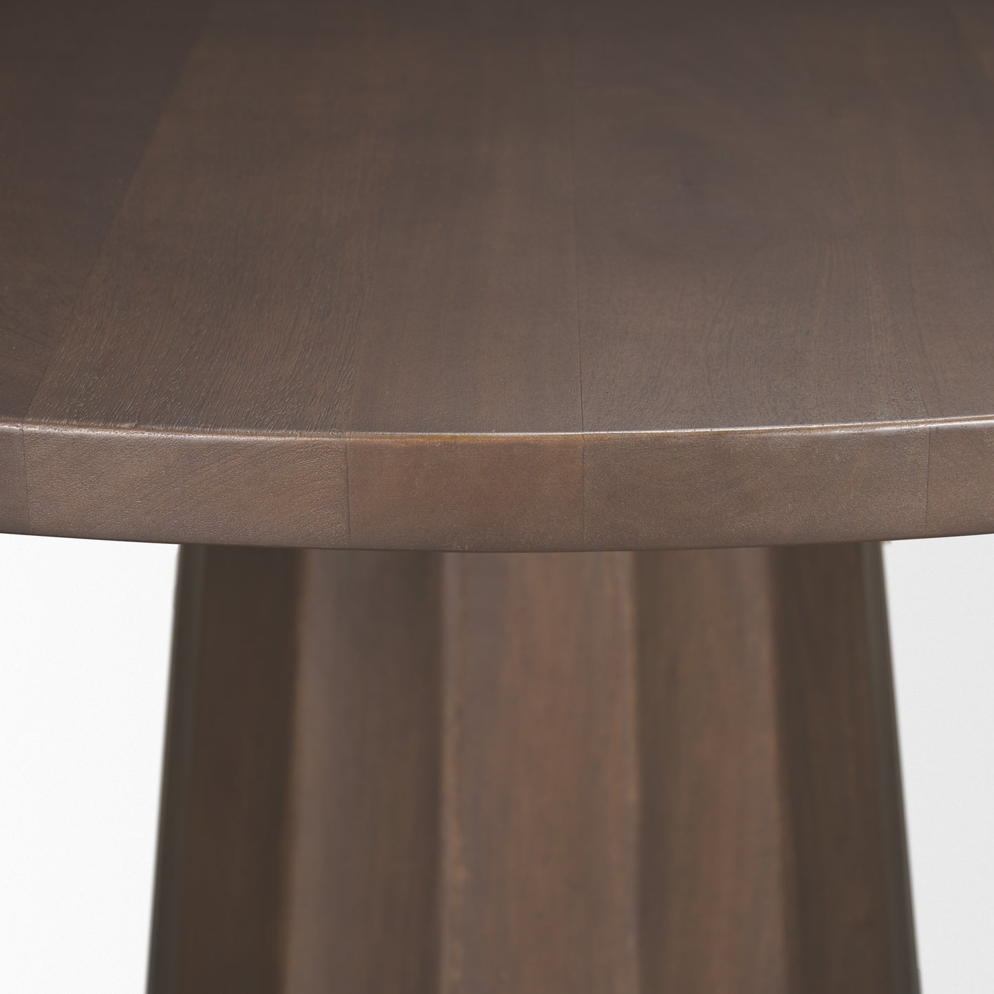 Swanson 60" Dark Brown Wood Round Pedestal Dining Table