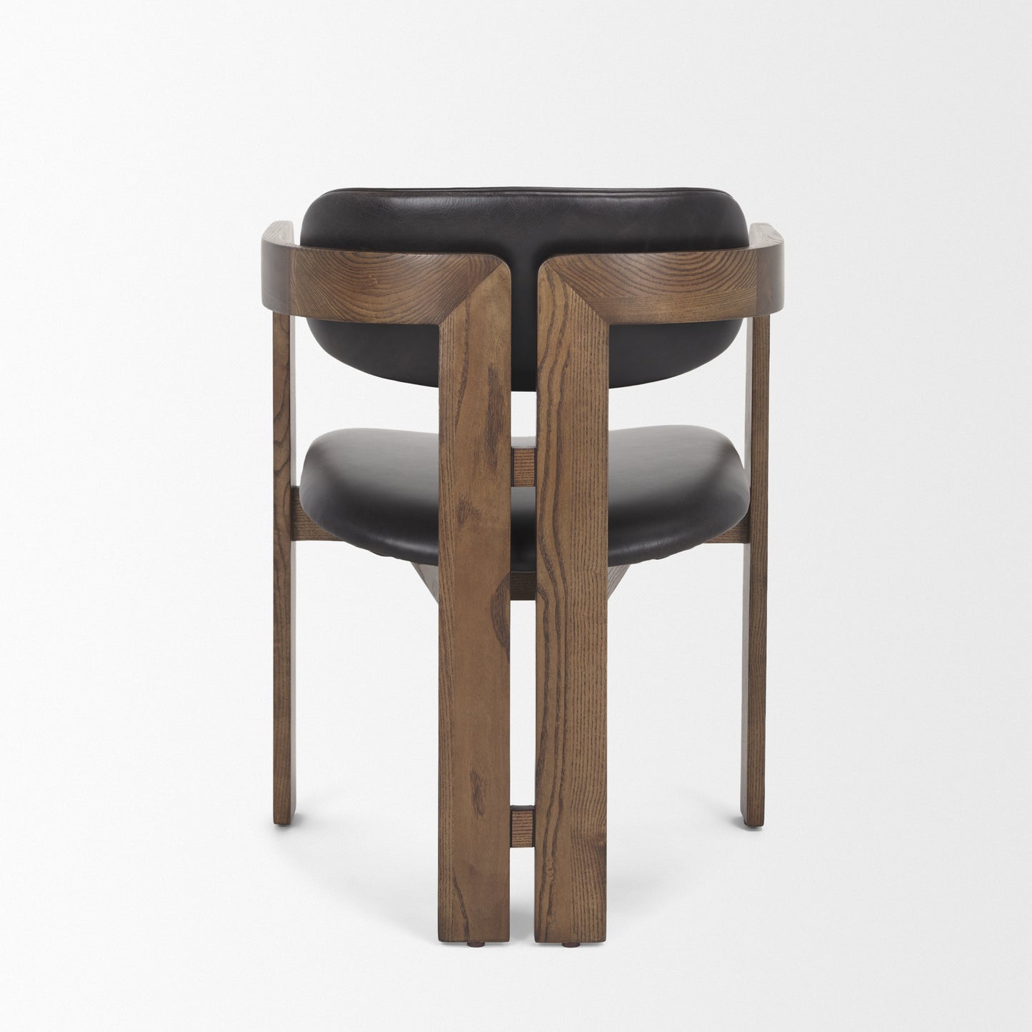 Shiro Medium Brown w/ Espresso Brown Leather Dining Chair