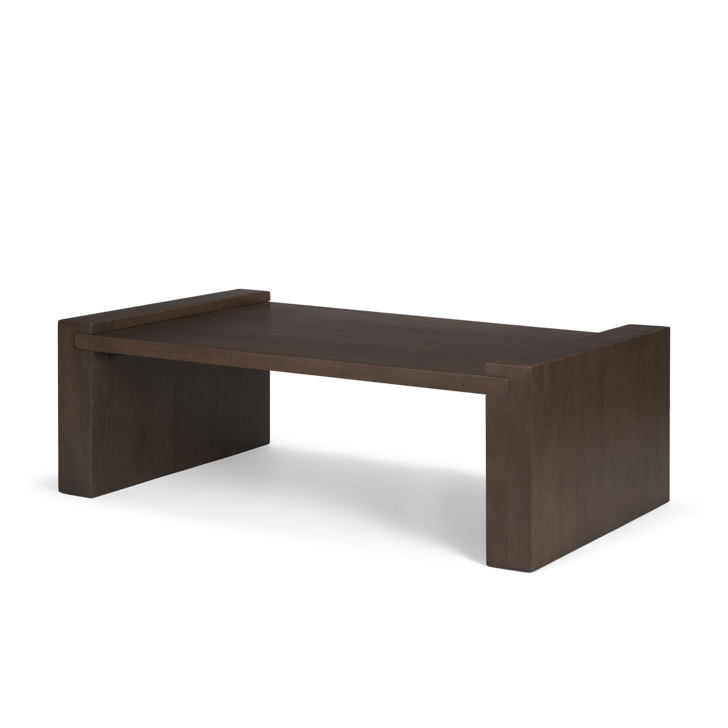 Wesson Light Brown Wood Rectangular Coffee Table