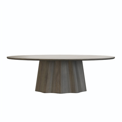 Jovani 94" Solid Light Brown Mango Wood Oval Dining Table