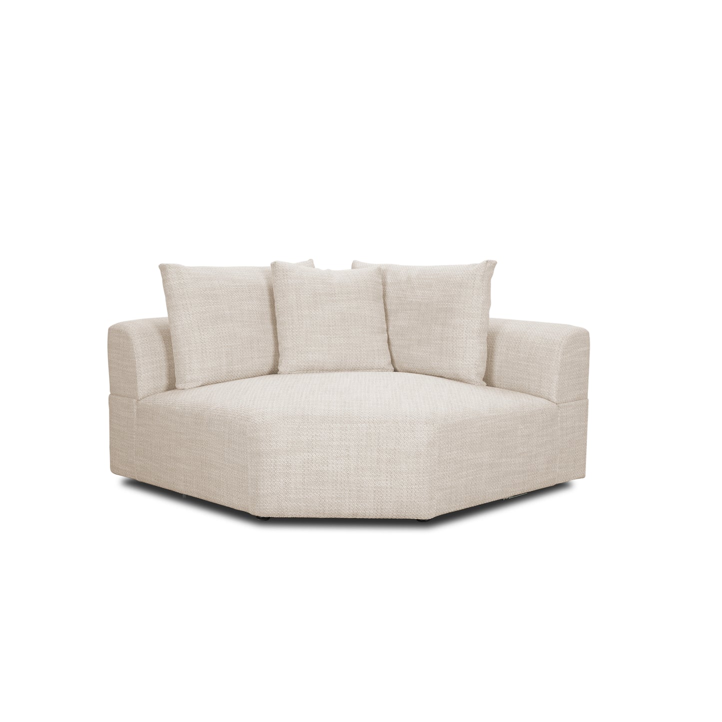 Warner Oatmeal 3 Piece Sofa Set w/Corner Piece