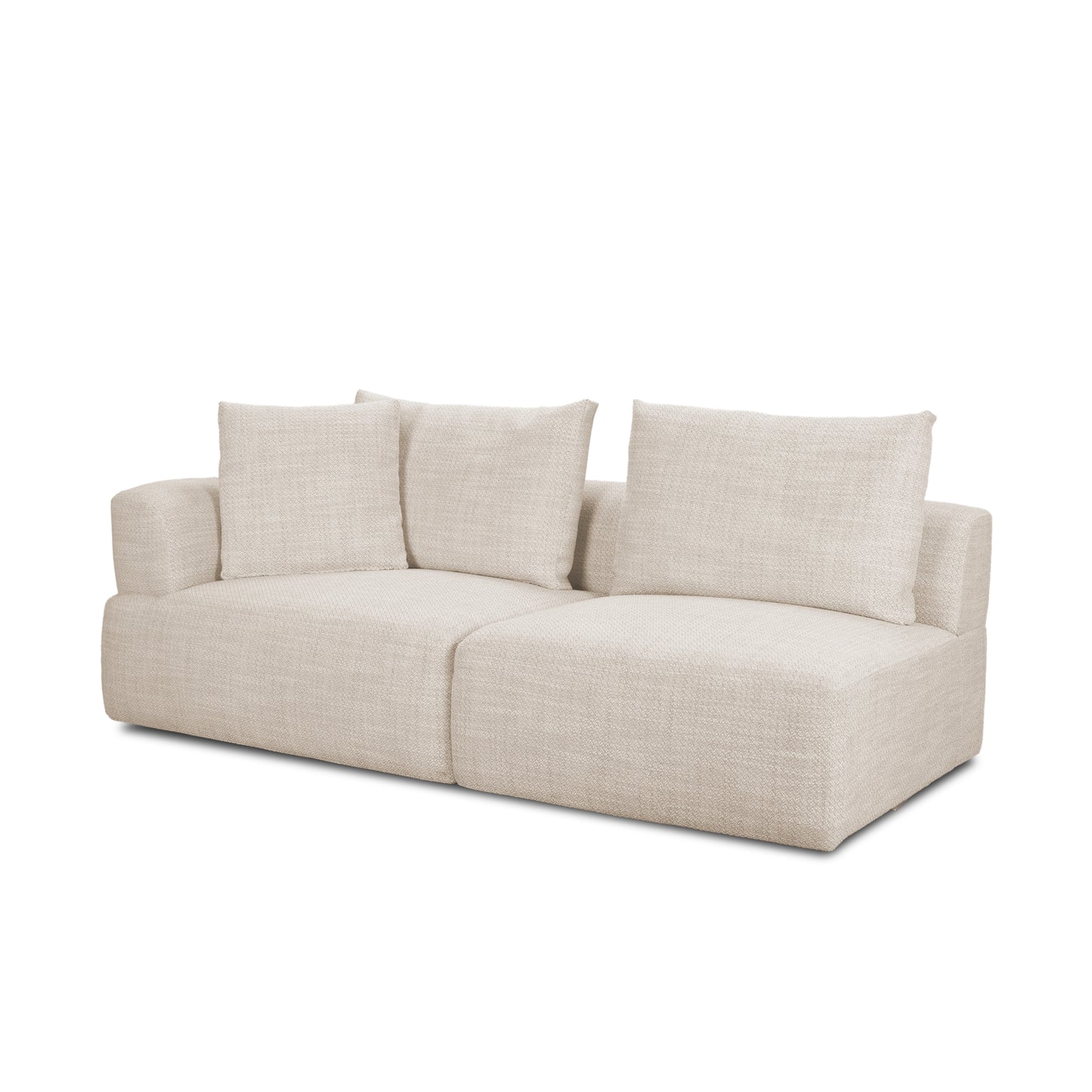 Warner Oatmeal 3 Piece Sofa Set w/Corner Piece