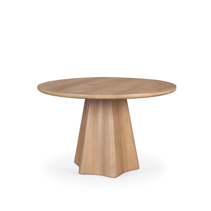 Jovani 48" Solid Dark Brown Mango Wood Round Dining Table