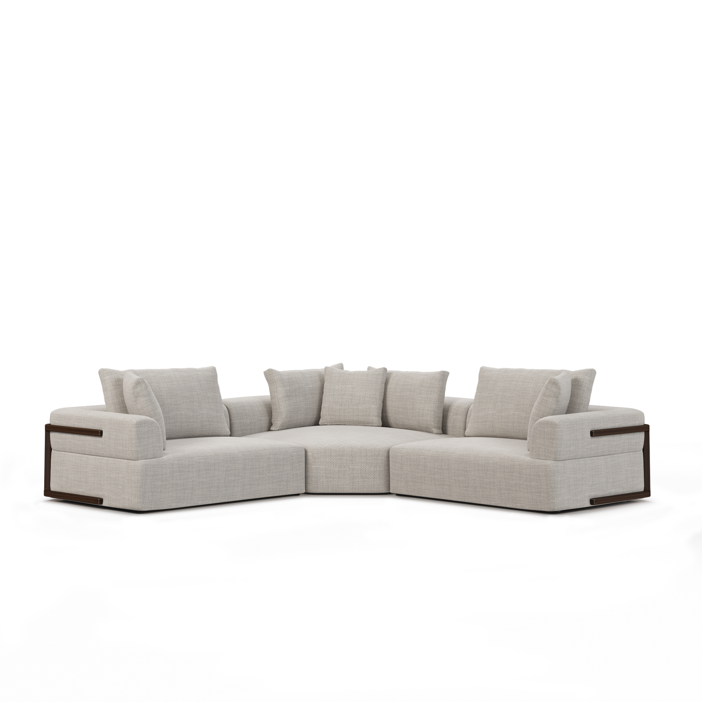 Warner Oatmeal 3 Piece Sofa Set W/Corner Piece