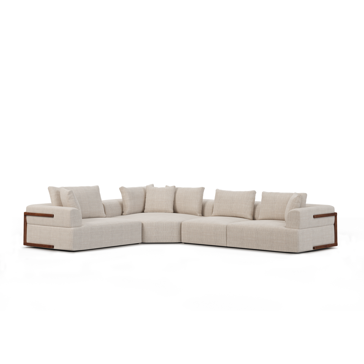 Warner Oatmeal 3 Piece Sofa Set w/Corner Piece