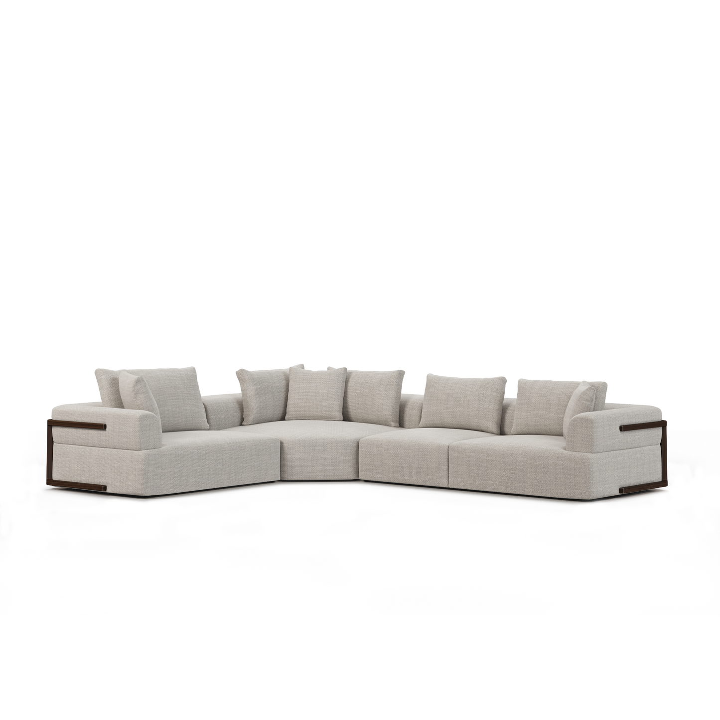 Warner Oatmeal 3 Piece Sofa Set w/Corner Piece