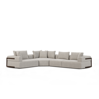 Warner Oatmeal 3 Piece Sofa Set w/Corner Piece