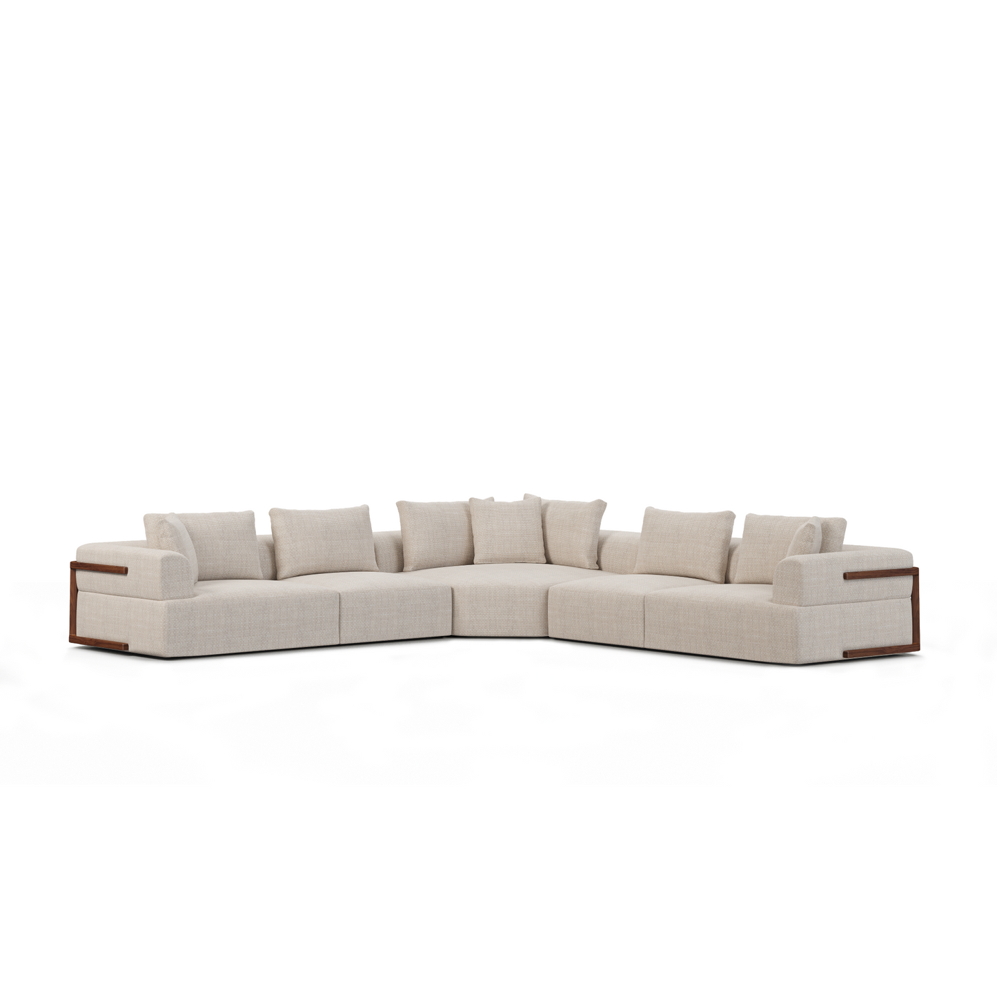 Warner Oatmeal 3 Piece Sofa Set w/Corner Piece