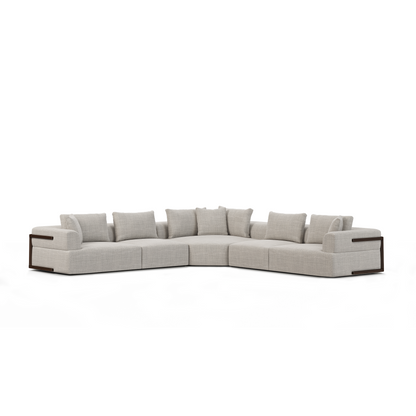 Warner Oatmeal 3 Piece Sofa Set w/Corner Piece