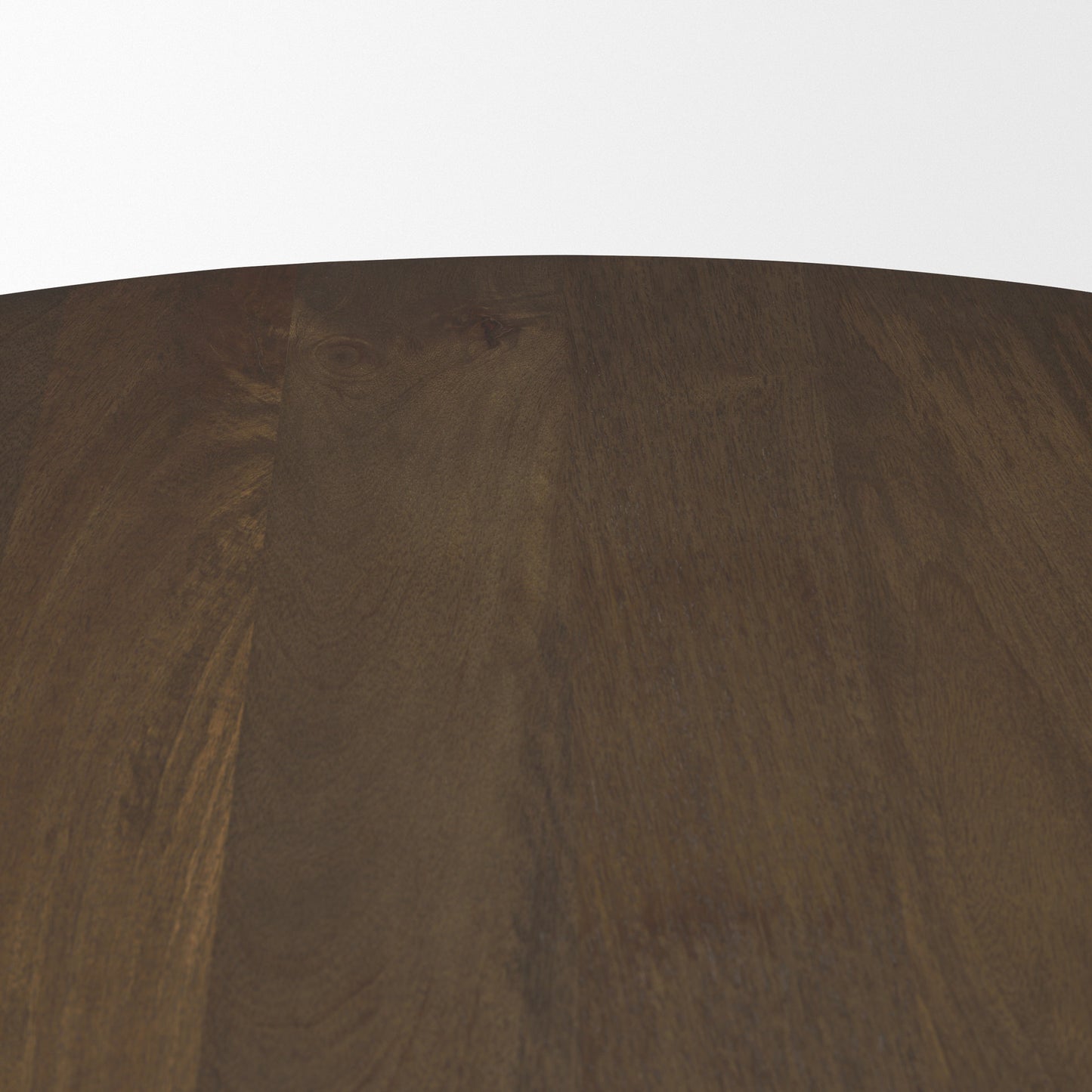 Jovani 48" Solid Dark Brown Mango Wood Round Dining Table