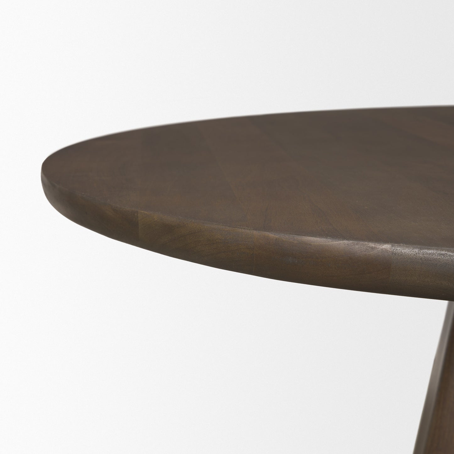 Jovani 48" Solid Dark Brown Mango Wood Round Dining Table