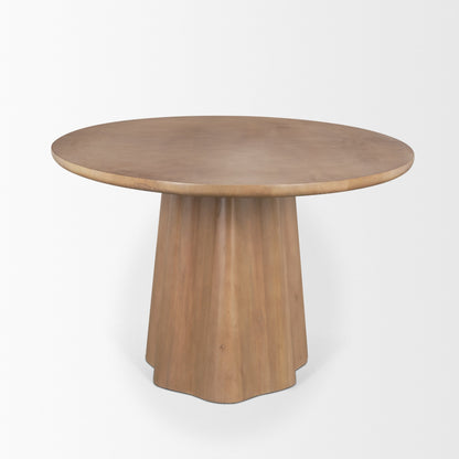 Jovani 94" Solid Light Brown Mango Wood Oval Dining Table