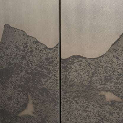 Roxdale Acid Washed Iron Metal Accent Cabinet