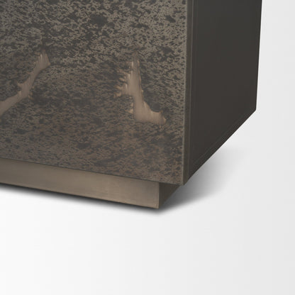 Roxdale Acid Washed Iron Metal Accent Cabinet