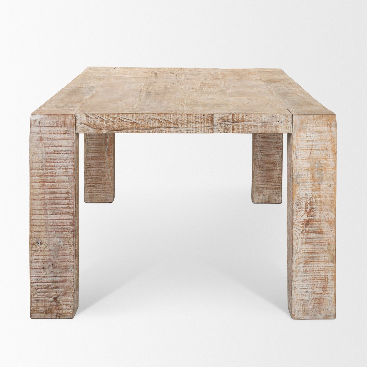 McArthur 84" Whitewash Reclaimed Wood Dining Table