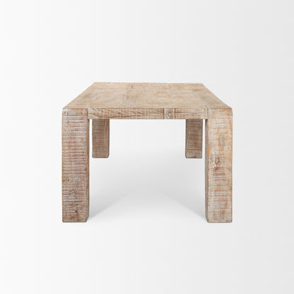 McArthur 84" Dining Table – Whitewash Reclaimed Wood Farmhouse Style