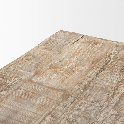 McArthur 84" Dining Table – Whitewash Reclaimed Wood Farmhouse Style