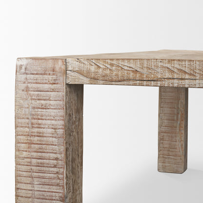 McArthur 84" Dining Table – Whitewash Reclaimed Wood Farmhouse Style