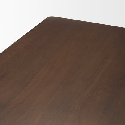 Jonan Brown Solid Mango Wood Dining Table – Rectangular Rustic Design