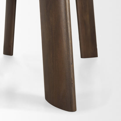 Jonan Brown Solid Mango Wood Dining Table – Rectangular Rustic Design