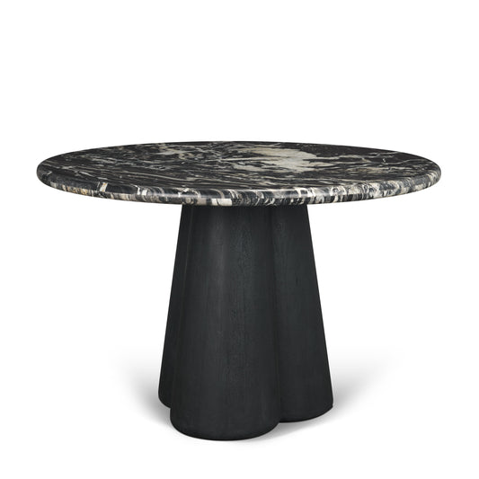 Marilyn 48 Inch Black Forest Marble Round Dining Table