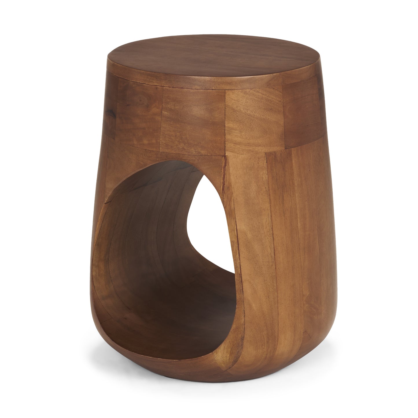Cove Mid‑Brown Solid Mango Wood Side Table