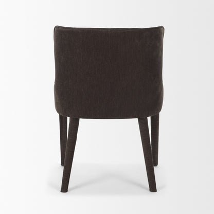 Nolan Slope Charcoal Chenille Dining Chair Set of 2