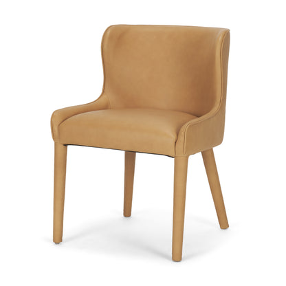Nolan Full‑Leather Curved Back Dining Chair Set of 2