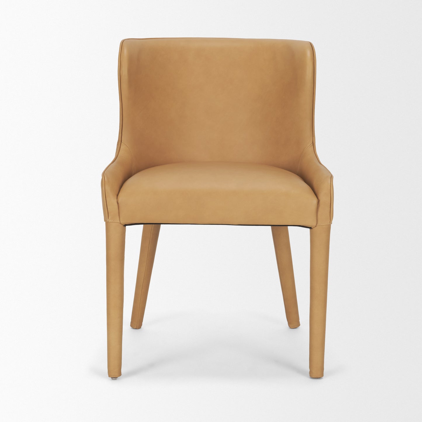 Nolan Full‑Leather Curved Back Dining Chair Set of 2