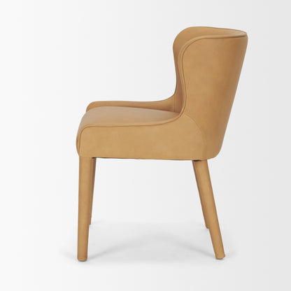 Nolan Full‑Leather Curved Back Dining Chair Set of 2