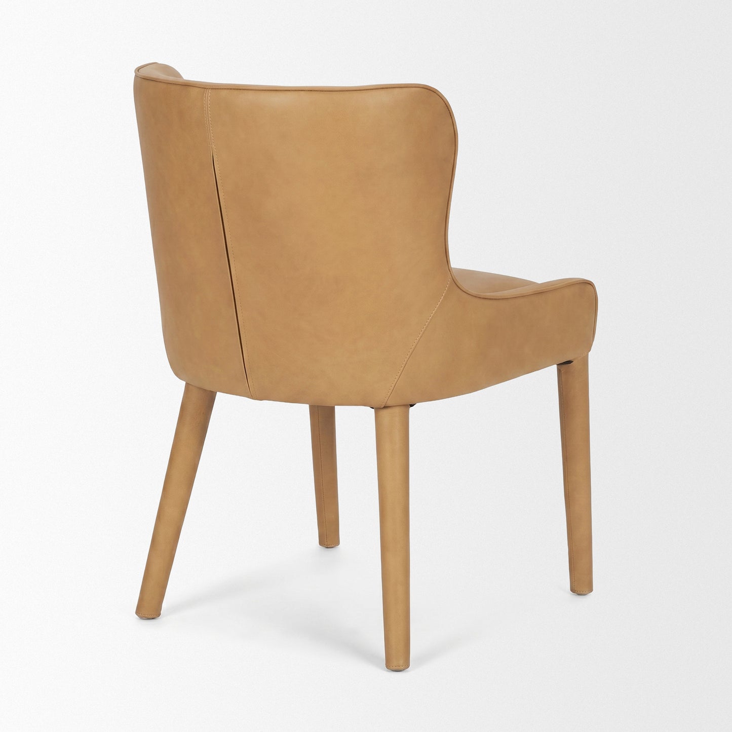 Nolan Full‑Leather Curved Back Dining Chair Set of 2