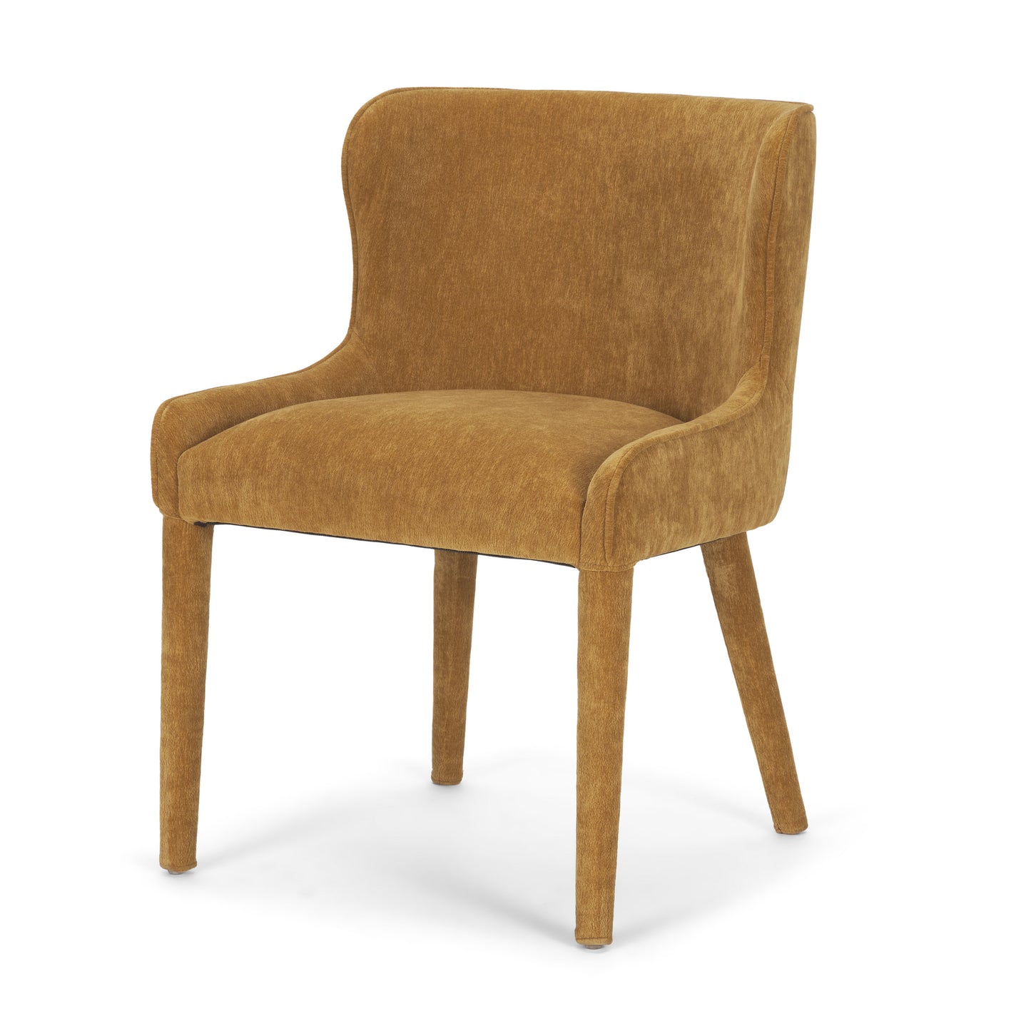 Nolan Rust Chenille Slope Dining Chair -Set of 2